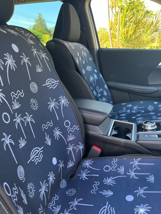 Neoprene Car Seat Cover-Palms