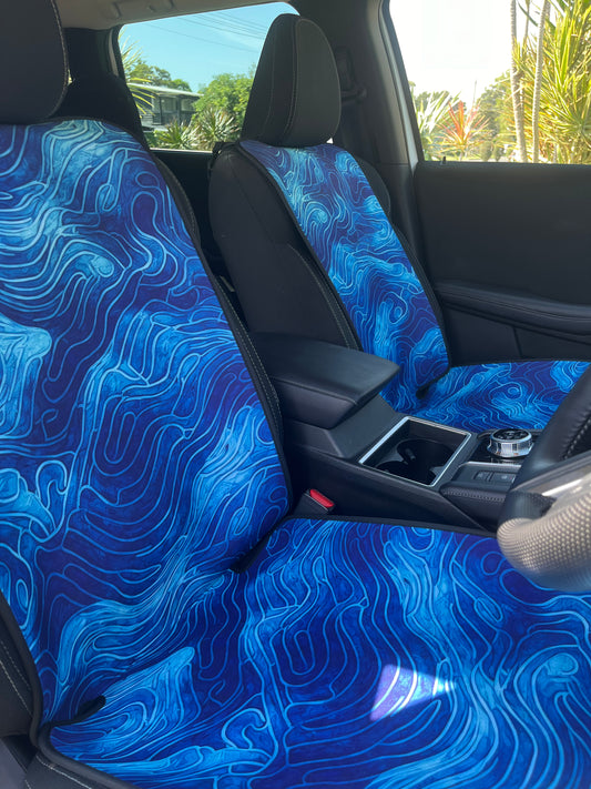 Neoprene Car Seat Cover-Ocean