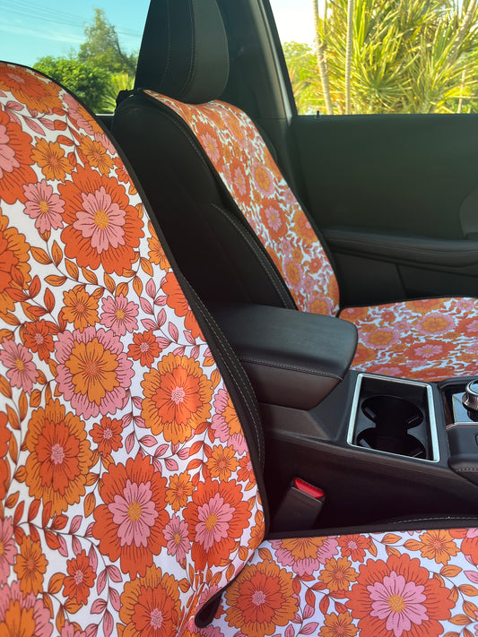Neoprene Car Seat Cover-Floral
