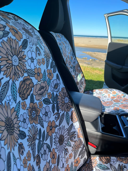 Neoprene Car Seat Cover-Floral